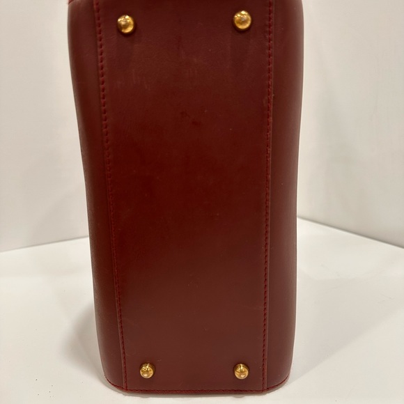 ---SOLD---Vintage Cartier Handbag. Burgandy. Leather - Picture 11 of 15
